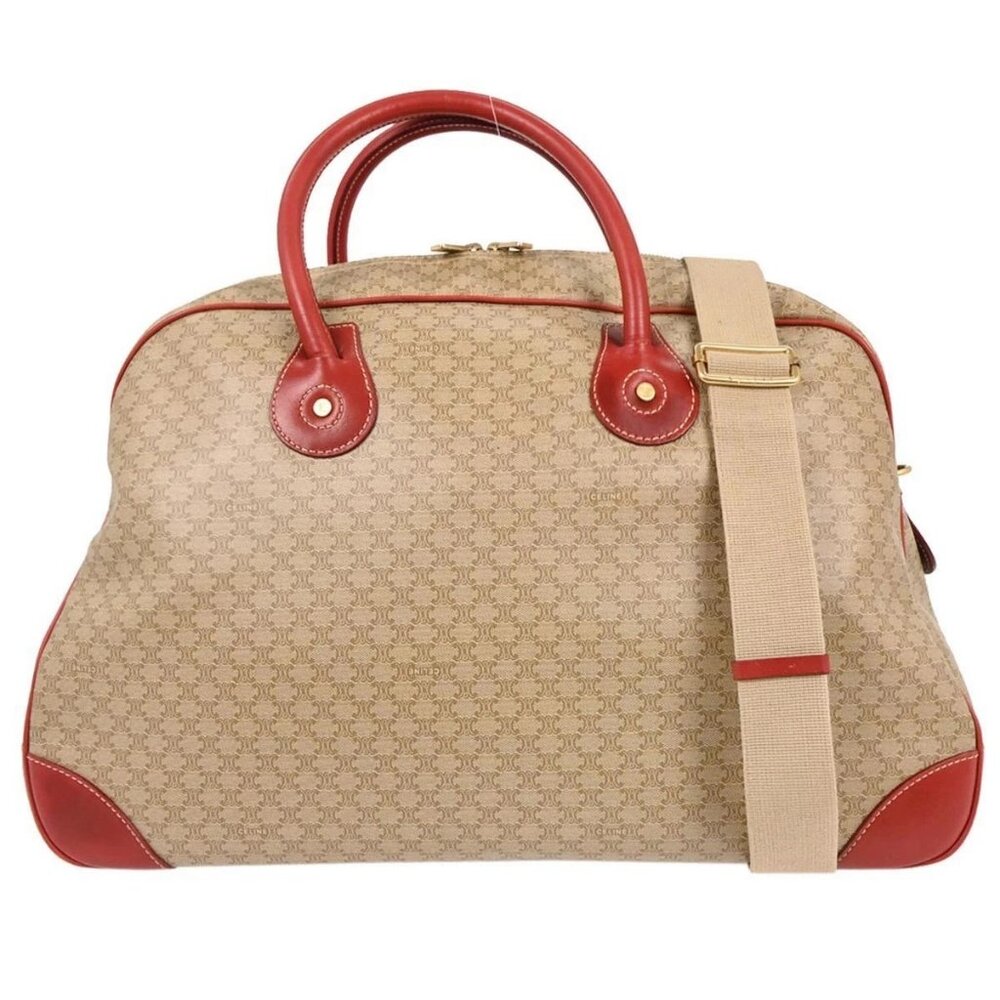Celine Beige PVC Macadam Duffle 2way Handbag CE00/12 155247